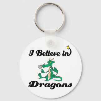 i believe in dragons key ring