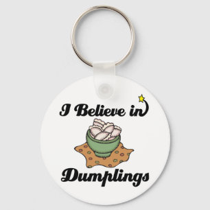 i believe in dumplings key ring