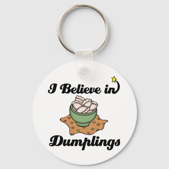 i believe in dumplings key ring (Front)