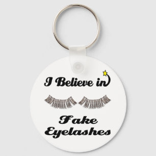 i believe in fake eyelashes key ring