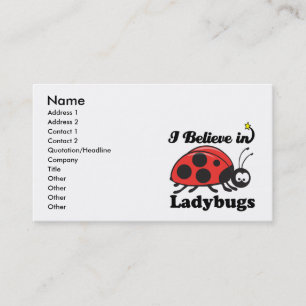 i believe in ladybugs business card
