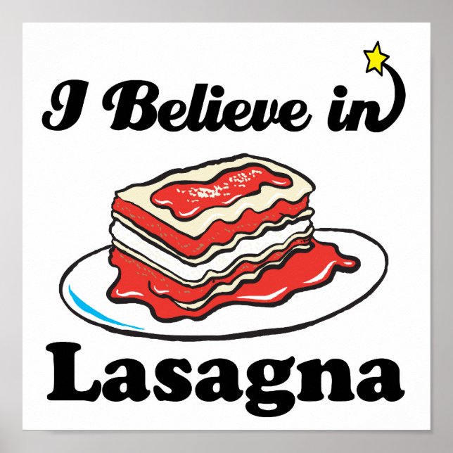i believe in lasagne poster (Front)