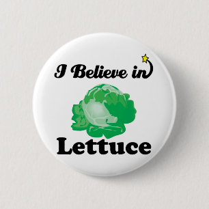 i believe in lettuce 6 cm round badge
