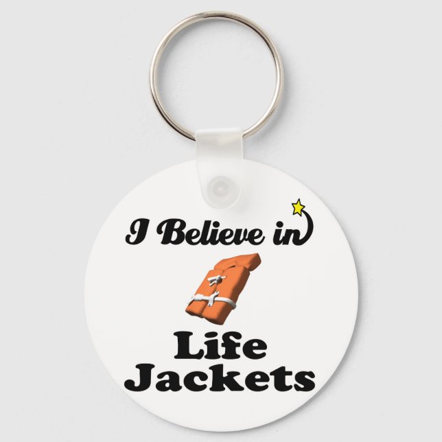 i believe in life jackets key ring (Front)