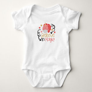 I Believe in Magic Baby Outfit – Whimsical Unicorn Bodysuit