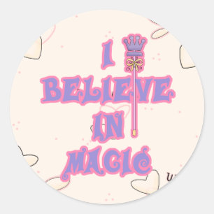 I Believe in Magic Classic Round Sticker