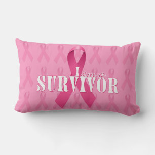 I Believe in Miracles Pink Ribbon Survivor Lumbar Cushion