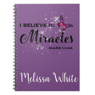 I believe in miracles spiral notebook