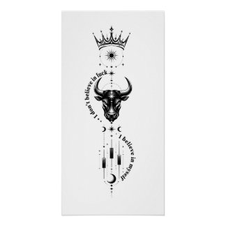 I Believe in Myself Minimal Trader Symbol Design Poster