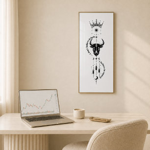 I Believe in Myself Minimal Trader Symbol Design Poster