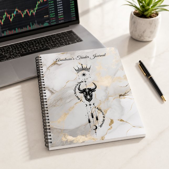 I Believe in Myself premium trader Notebook (Image shown for illustration purposes only.)