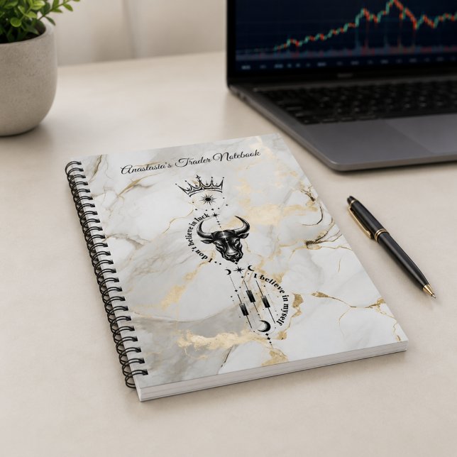 I Believe in Myself premium trader Notebook (Image shown for illustration purposes only.)