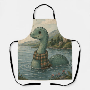 I believe in myself whimsical Loch Ness Monster Apron