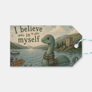 I believe in myself whimsical Loch Ness Monster Gift Tags