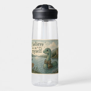 I believe in myself whimsical Loch Ness Monster Water Bottle