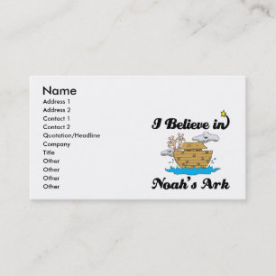 i believe in noahs ark business card