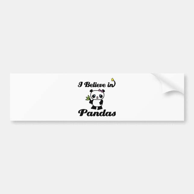 i believe in pandas bumper sticker (Front)