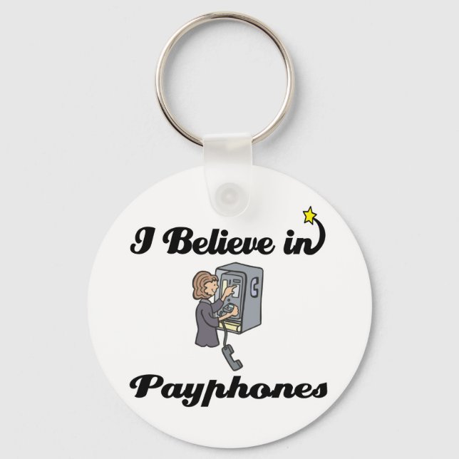 i believe in payphones key ring (Front)
