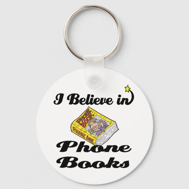 i believe in phone books key ring (Front)
