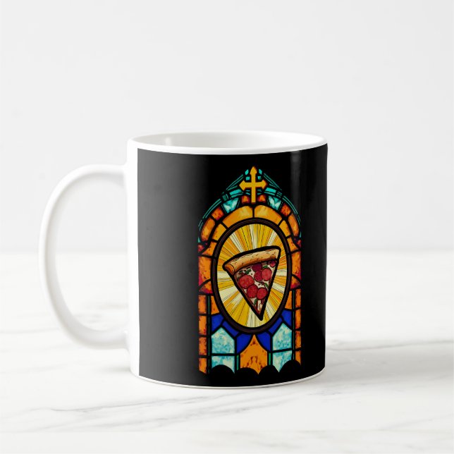 I believe in pizza coffee mug (Left)