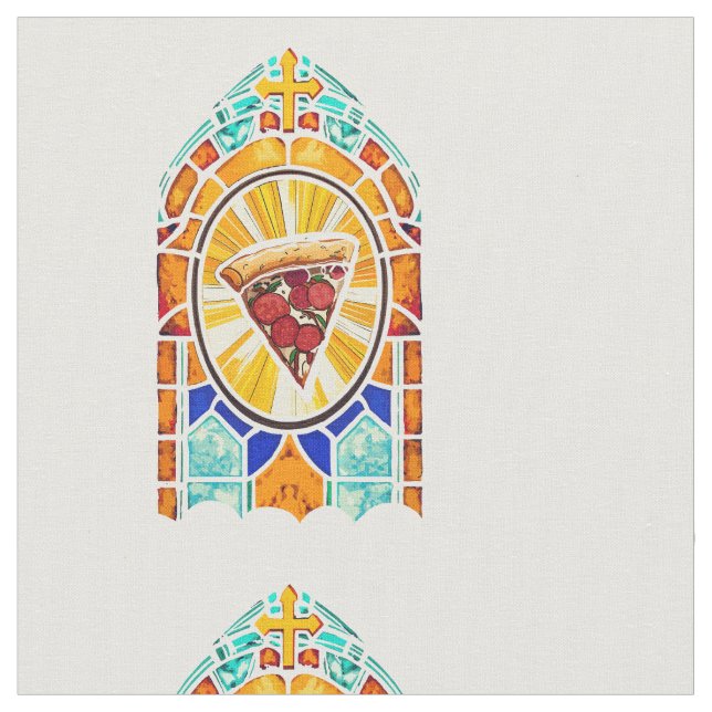 I believe in pizza fabric (Close Up)