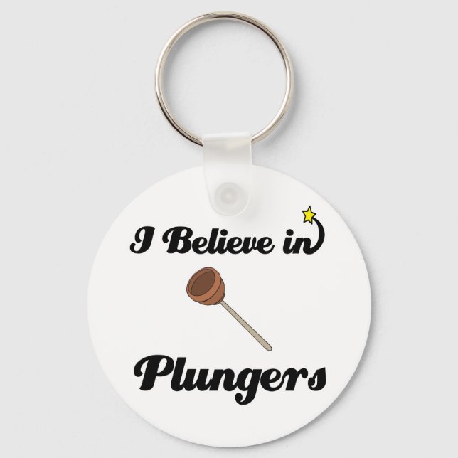 i believe in plungers key ring (Front)