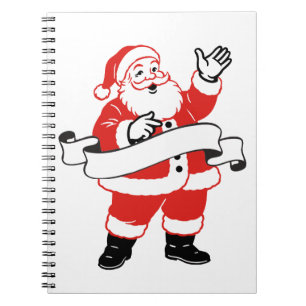 I Believe in Santa Blank Banner- Vintage Art Notebook