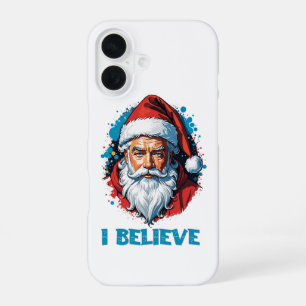 I Believe in Santa Claus Graffiti Style Design iPhone 16 Case