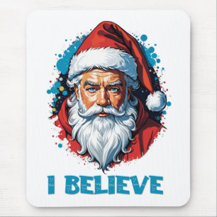 I Believe in Santa Claus Graffiti Style Design Mouse Pad