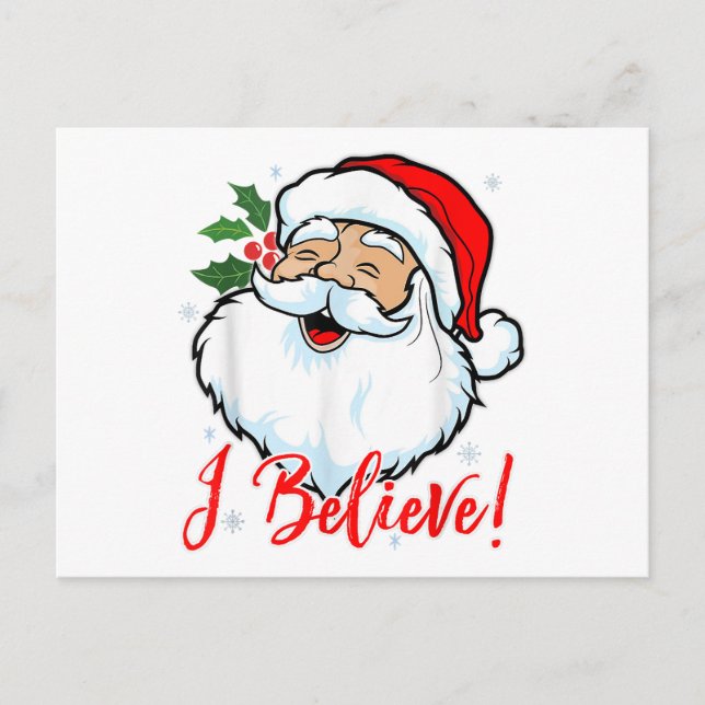 I Believe In Santa Claus T-Shirt Funny Christmas H Postcard (Front)