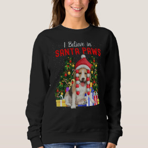 I Believe In Santa Paws  Cute Christmas Beagle Pup Sweatshirt