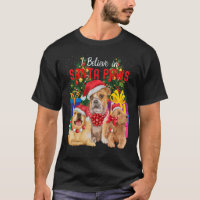 I Believe In Santa Paws   Cute Dogs Wearing Xmas H