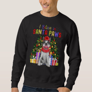 I Believe In Santa Paws  Cute French Bulldog Chris Sweatshirt