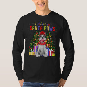 I Believe In Santa Paws  Cute French Bulldog Chris T-Shirt