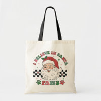 I Believe In Santa Paws Retro Christmas Dog Lover