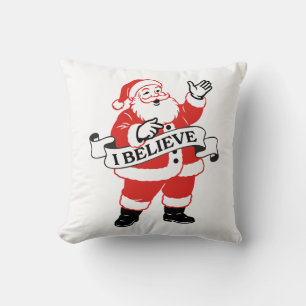 I Believe in Santa - Vintage Art Cushion