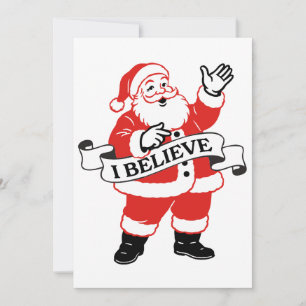 I Believe in Santa - Vintage Art Holiday Card