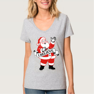 I Believe in Santa - Vintage Art T-Shirt