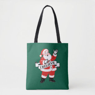 I Believe in Santa - Vintage Art Tote Bag