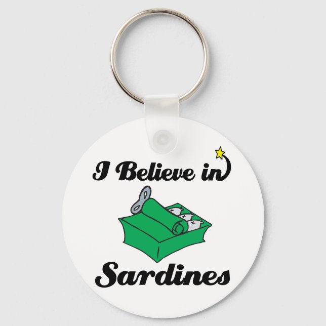 i believe in sardines key ring (Front)