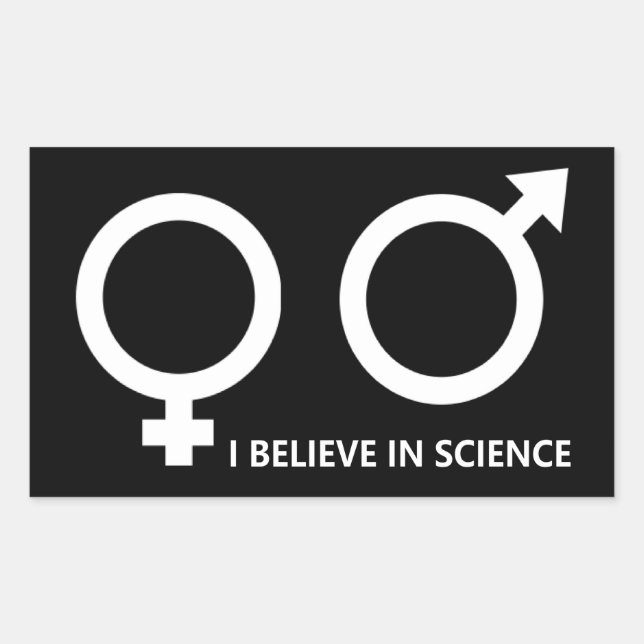 I Believe In Science Rectangular Sticker (Front)