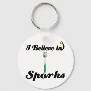 i believe in sporks key ring