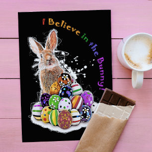 I Believe in the Bunny! Easter Bunny Eggs Card