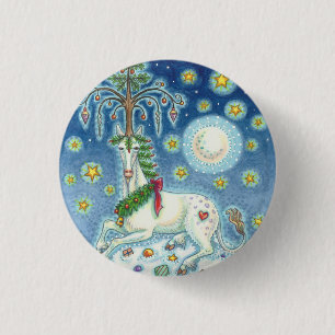 I BELIEVE IN THE CHRISTMAS UNICORN HOLIDAY BUTTON