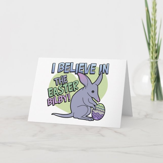I Believe in the Easter Bilby Holiday Card (Front)