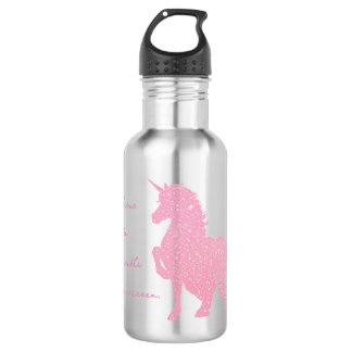 I believe in the invisible pink unicorn. 532 ml water bottle