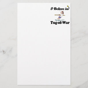 i believe in tug of war stationery