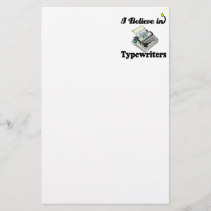 i believe in typewriters stationery