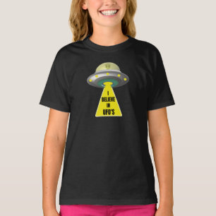 I Believe In UFO'S  Alien Spaceship T-Shirt