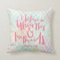 I BELIEVE IN UNICORNS AND MERMAIDS PINK